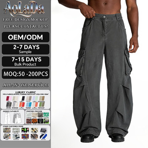 Super <span class=keywords><strong>Economy</strong></span> manifattura diretta tinta unita per gita quotidiana pantaloni Casual alla moda a gamba larga e comodi pantaloni classici da uomo - Product Image 1
