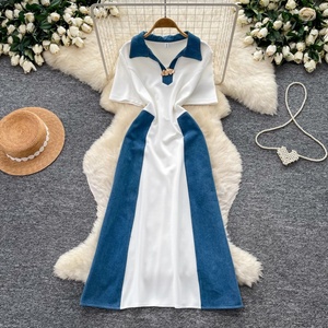 Abito Lungo da Donna Manto 2026 Stile Vintage Hong Kong, Vestito a Linea A che Valorizza la Silhouette, Abbigliamento Casual e Alla Moda per Donne - Product Image 3