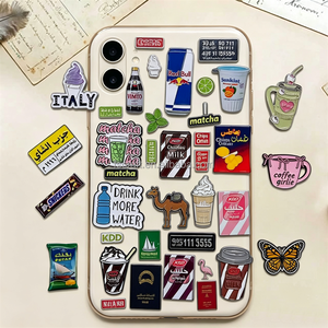 Épingles <span class=keywords><strong>en</strong></span> métal émaillé personnalisées Fan Shu, badges, autocollants, épingles à revers réutilisables pour la décoration de coques de téléphone, sacs à dos, vêtements - Product Image 2