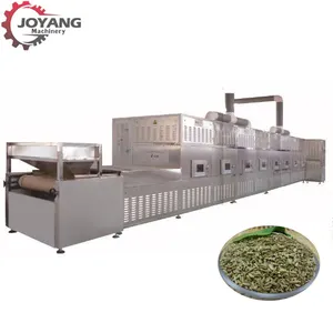 PLC Control 20kw Industrial Tunnel Olive Leaf Microwave Drying Machine