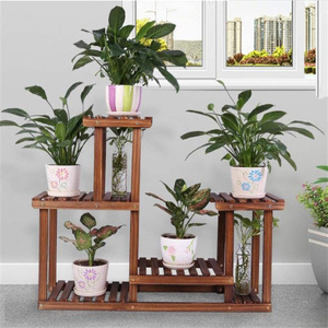 Soporte organizador <span class=keywords><strong>de</strong></span> plantas para interior y exterior, estante <span class=keywords><strong>de</strong></span> <span class=keywords><strong>madera</strong></span> para flores, maceta <span class=keywords><strong>de</strong></span> <span class=keywords><strong>madera</strong></span> - Product Image 5