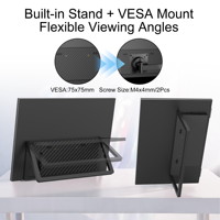Moniteur portable 14 pouces FHD 1080P IPS 60Hz, deuxième écran pour ordinateur portable, type C, support réglable, VESA 75x75, pour les voyages et le bureau