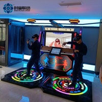 VR Double Dance Machine-Grande plate-forme de marche sans espace avec jeu de tir Bataille Divertissement Ensemble de jeu vr
