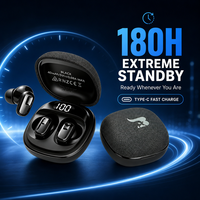 Écouteurs intra-auriculaires sans fil OEM 2.4G avec transducteur 10 mm, autonomie de 6 heures, chargement Type-C et capteur Hall