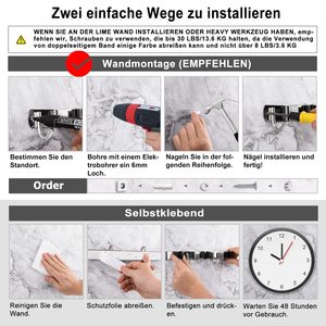 Chổi chủ tường, 5 chủ sở hữu + 4 móc đen nặng nhiệm vụ thiết bị chủ tự dính, chổi chủ với móng tay cài đặt - Product Image 6