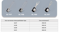 Collier de serrage à tension de type berceau pour câble de descente FTTH, fixation plastique pour câble plat de fibre optique aérien