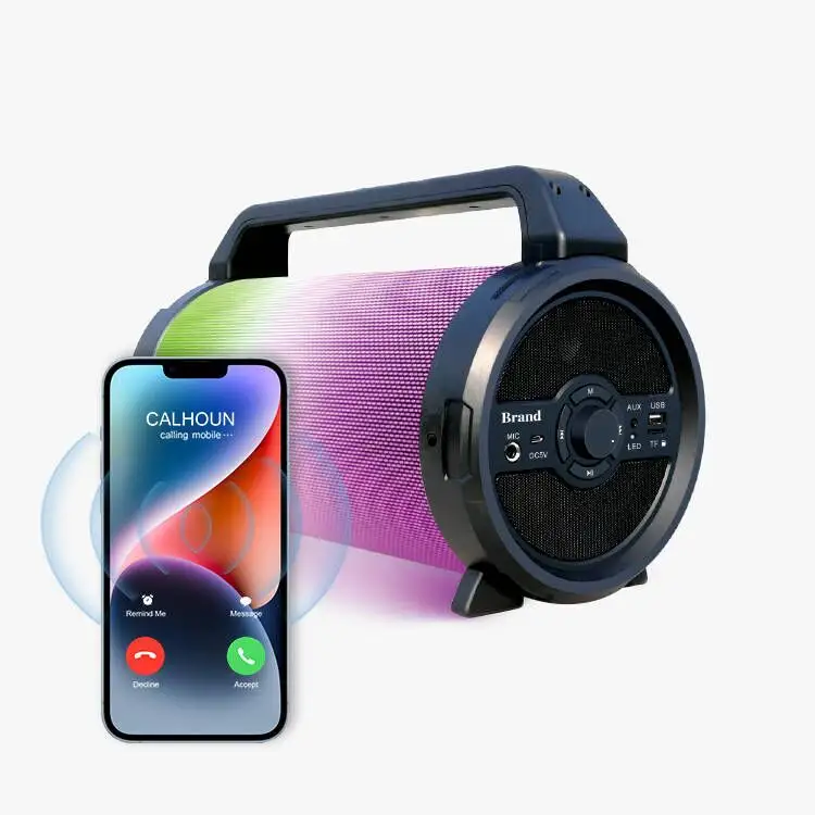Haut-parleur de caisson de basses extérieur 15W Haut-parleurs Bluetooth Bass Lecteur audio portable de haute qualité