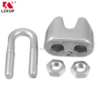 Vente directe usine – Serre-câble M2 1/16'' pour câble métallique, attache en U, fixation en selle, en acier inoxydable 304