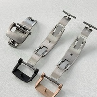 Fermoir pliant haut de gamme en alliage de titane personnalisé, compatible avec la boucle de remplacement du bracelet de montre 6702