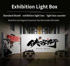 Stand Espositivo Retroilluminato Personalizzato con Pareti Luminose a LED Portatili e Espositore Angolare a <span class=keywords><strong>L</strong></span> per Fiere ed Eventi - Product Image 4