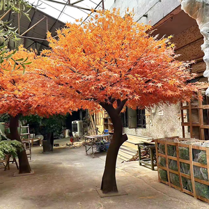 Tanaman pohon Maple merah besar buatan, tanaman palsu pohon Maple besar kuning hijau besar luar ruangan untuk dekorasi acara luar ruangan - Product Image 5
