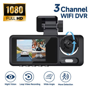 Beste Verkoop Drievoudige Lens Hd Wifi Dashcam Met <span class=keywords><strong>360</strong></span> Nachtzicht Ips Scherm 1 Jaar Garantie Multifunctionele Rijrecorder - Product Image 1