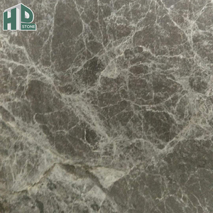 Mesa de Centro de Mármol Gris Emperador con Vetas Plateadas, Fabricación Personalizada para Decoración de Sala de Estar de Villa Moderna - Product Image 4