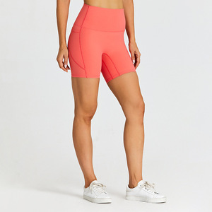 Short de survêtement d'été décontracté personnalisé pour femmes Sexy Gym Fitness Yoga Shorts poches gros Scrunch Stretch sans couture Spandex - Product Image 3