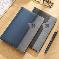 Agenda personnalisé 2027 avec logo, couverture rigide en cuir PU, journal hebdomadaire et mensuel, planificateur d'événements et carnet, coffret cadeau avec stylo