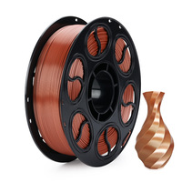 Filament d'imprimante 3D PLA multicolores Yosoo Silk 1,75 mm 1 kg compatible PVA PETG/ASA/TPU/PLA pour impression 3D