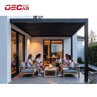 Pergola bioclimatique motorisée Toit ouvrant réglable avec volets Pergola d'extérieur pour jardin et patio