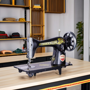 Mini machine à coudre domestique nouvelle condition mécanisme d'alimentation manuelle à plat point de verrouillage et formation en zigzag pour salopettes de vêtements - Product Image 2