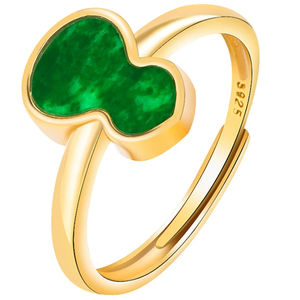 Natural Myanmar genuine jade <b>emerald</b> purple lotus-shaped <b>ring</b>, ice-grade jade, S925 <b>silver</b> setting, adjustable design - Product Image 5