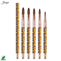 Pincel de Acrílico Redondo con Mango Metálico para Halloween, 100% Kolinsky, Tema Ataúd, Precio de Fábrica, Pincel Delineador para Arte de Uñas DIY