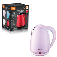 Bouilloire électrique en acier inoxydable RAF R.7838, 2,0 L, intérieur sans BPA, chauffage rapide 2000 W, base pivotante à 360 degrés