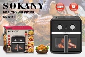 Freidora de <span class=keywords><strong>Aire</strong></span> Eléctrica Sokany 10114, la Mejor en Ventas, <span class=keywords><strong>Olla</strong></span> Antiadherente, Función Digital de Protección Contra Sobrecalentamiento - Product Image 2