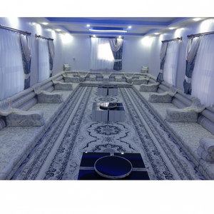 Estilo otomano tradicional árabe Majlis Oriental piso asiento sofá conjunto 15cm altura sentada con Alfombra de lana cortina mesa-COMPLETO - Product Image 2