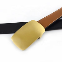 Meetee AP256 40mm DIY Boucle de ceinture réglable en laiton Surface lisse pour hommes et femmes Boucle de ceinture classique en cuir brillant