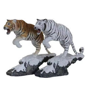 OEM大型屋外樹脂製動物彫刻リアルな野生猫動物彫刻樹脂製動物フィギュアホームテーブルデコレーション - Product Image 4