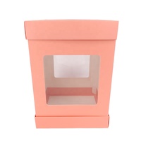 Cajas de Papel para Pastel de Boda Cuadradas de 10 Pulgadas con Logotipo Personalizado, de Varias Capas, con Ventanas Transparentes