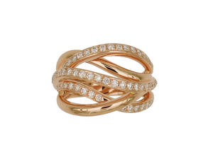 แหวนทองคำแท้ 18K ประดับเพชรแล็บ แหวนซ้อน แหวนผู้หญิง แหวนหมั้น ลดราคา - Product Image 3