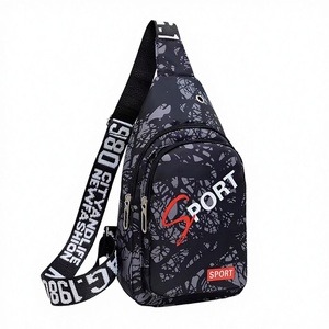 Simple Casual Fashion Popular Small Oxford Stone Pattern <b>Sling</b> <b>Bag</b> for Men USB Charging Crossbody Shoulder Strap Zipper Closure - Product Image 2