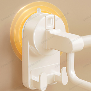 Bathroom Towel Rack Suction Mounted Metal Abs Minimalist Design Wall Mounted No Drilling Required Storage Organizer - Product Image 2