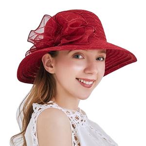 Hermoso y Elegante Sombrero de Fiesta, Sombrero de Organza Flexible, Sombrero de Moda para Iglesia, Boda, Sombreros Hechos a Mano para Damas, Adultos y Niños - Product Image 1