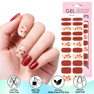 Tiras de <span class=keywords><strong>Uñas</strong></span> con Estampado Dorado 3D de Corazón y Ojo de Gato, Sin Lámpara UV, Esmalte de <span class=keywords><strong>Gel</strong></span>, Pegatinas de <span class=keywords><strong>Uñas</strong></span> de <span class=keywords><strong>Gel</strong></span>, Sin Horneado, Envolturas de <span class=keywords><strong>Uñas</strong></span> de <span class=keywords><strong>Gel</strong></span> Sin UV - Product Image 3