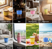 Manchon de tasse en silicone portable, haute élasticité, non toxique, inodore, imperméable, ajustement parfait, anti-chute, pour boissons chaudes - Utilisation toutes saisons