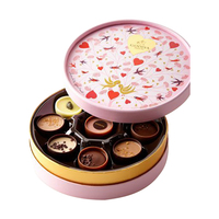 Boîte à bonbons ronde Boîte d'emballage cadeau vide en chocolat avec séparateur pour présentoir de bonbons et de confiseries
