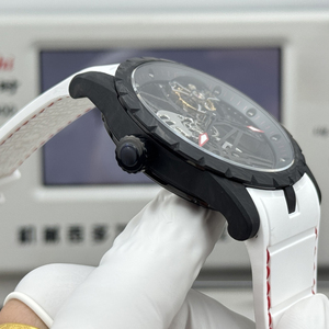 Reloj Mecánico de Lujo de Alta Gama, <span class=keywords><strong>Serie</strong></span> King, con Tourbillon Hueco de Fibra de Carbono, Correa <span class=keywords><strong>Blanca</strong></span>, para Hombre, para el Día a Día - Product Image 5