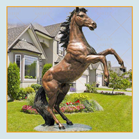 Nouvelle arrivée statue de cheval de course en bronze antique grandeur nature à vendre