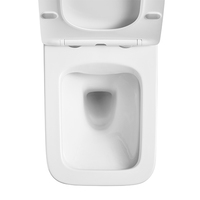 WC mural de luxe moderne, toilette flottante carrée en céramique suspendue avec structure monobloc pour les toilettes