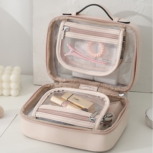 Bolsa de maquillaje transparente de lujo para mujer Almacenamiento de viaje personalizado para neceser Bolsas de cosméticos profesionales - Product Image 4