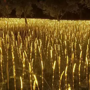 Casa de férias ao ar livre paisagem villa passagem jardim pátio decoração luminosa led simulação luz em forma de orelha de trigo