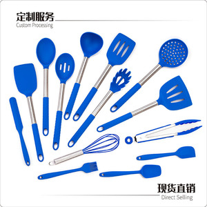 <b>Silicone</b> Cooking Spoon And Spatula Set 14 Pieces Heat Resistant Non Stick Kitchen <b>Tools</b> For Cooking And Baking - Product Image 3