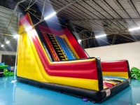 Grande toboggan gonflable et château gonflable, structure de jeux gonflable pour enfants, combo toboggan et château gonflable commercial.