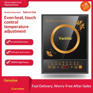 Cuisinière à <span class=keywords><strong>induction</strong></span> électrique intelligente pour usage domestique, multifonctionnelle, étanche, haute puissance 2200W, idéale pour fondue et sauté, cadeau - Product Image 2