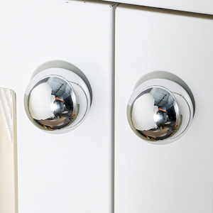European Style Furniture Handle Round <b>Cabinet</b> <b>Knob</b> Antirust Electroplated Plastic Universal For Drawer Door Single Double Hole - Product Image 3
