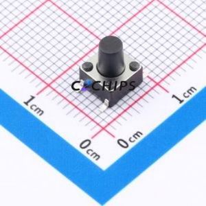 BTS0D0031JBG00 Tactile Switch SMD-4P,6x6mm Switch Round Button 1.8N Vertical Mount 6mm - Product Image 1