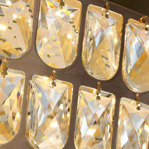 Lámpara de techo de cristal de lujo LED moderna, diseño contemporáneo para dormitorio, sala de estar, hotel, recién llegado, clasificación IP44 - Product Image 5