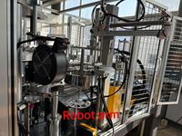 Machine à fabriquer des boîtes à kebab en papier blanc et brun