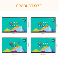 Tableau interactif intelligent 4K avec caméra intégrée, double système d'exploitation Windows Android 13, tableau blanc interactif pour vidéoconférence